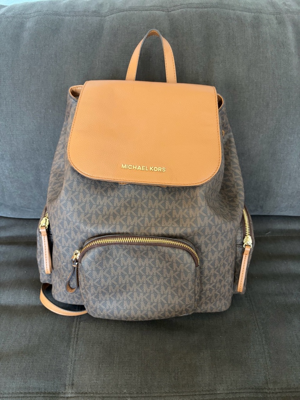Michael Kors Beige Interior Leather Logo Tag